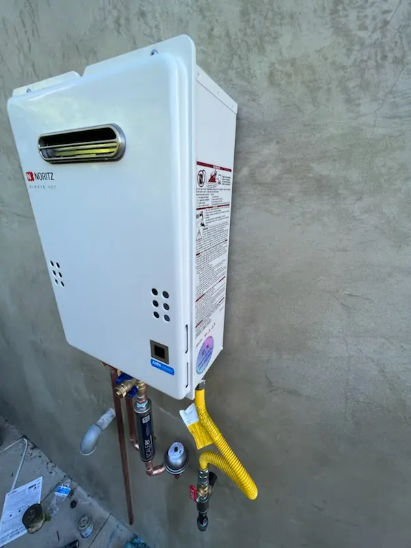 Tankless water heater installation for Vista Brook homes